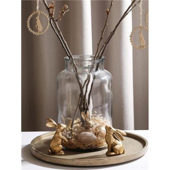 Gold Tray, Large Decorative Trays for Coffee Table, Ottoman, Farmhouse Tray - Picture 2 of 6